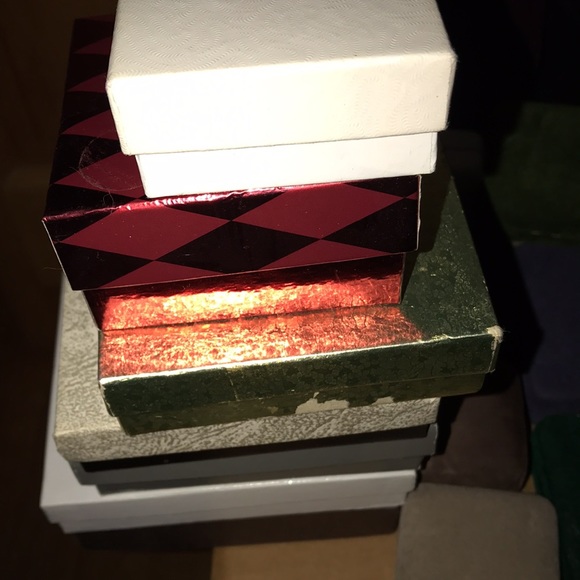 Lot of Jewelry Gift boxes - velvet, fabric, paper in very good condition! - Picture 2 of 8
